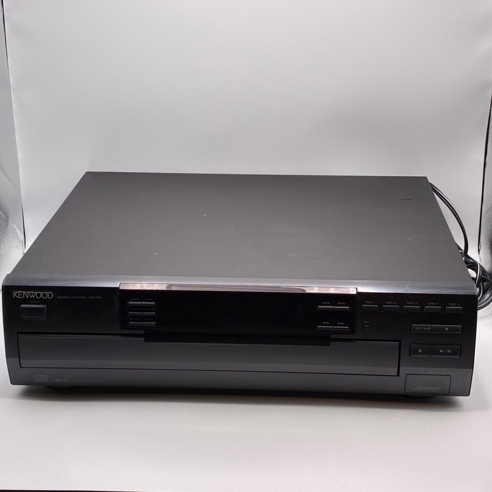 Kenwood CD Player Unisex OS Black 5-Disc Carousel Changer CD-203 Tested